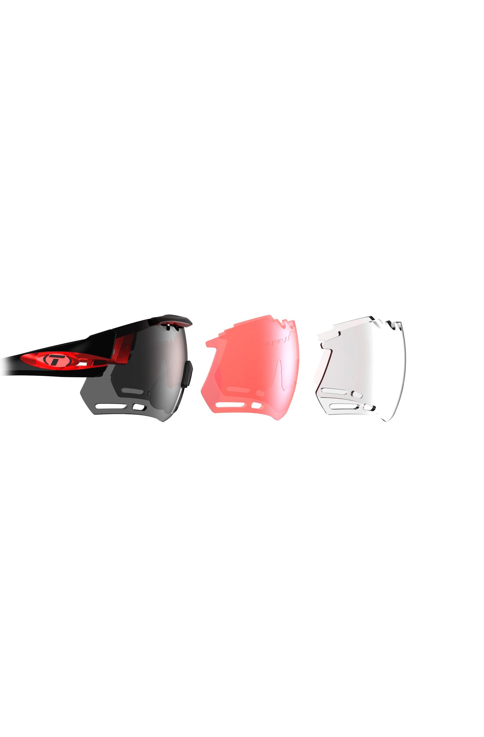 Gafas de sol TIFOSI Alliant Black/Red (incluye varias lentes)